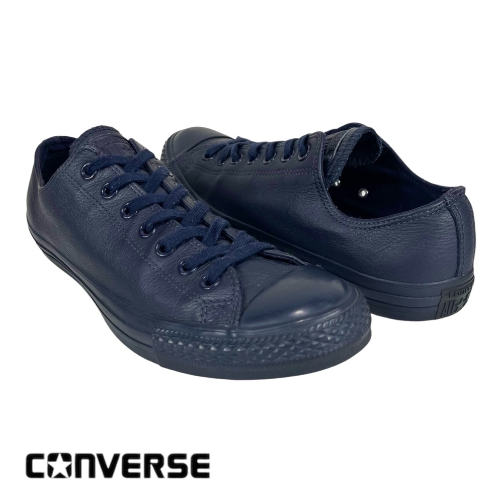 Converse Unisex Men 9.5 |‎ Women 11.5 Chuck Taylor Blue Leather Lo-Top Sneakers